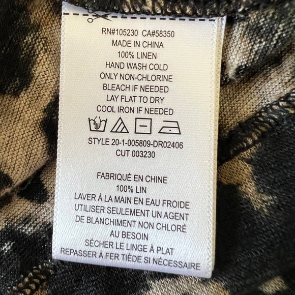 Current Elliott The Crystal Leopard Print Linen Jersey Mini Dress size 0 - Picture 10 of 11